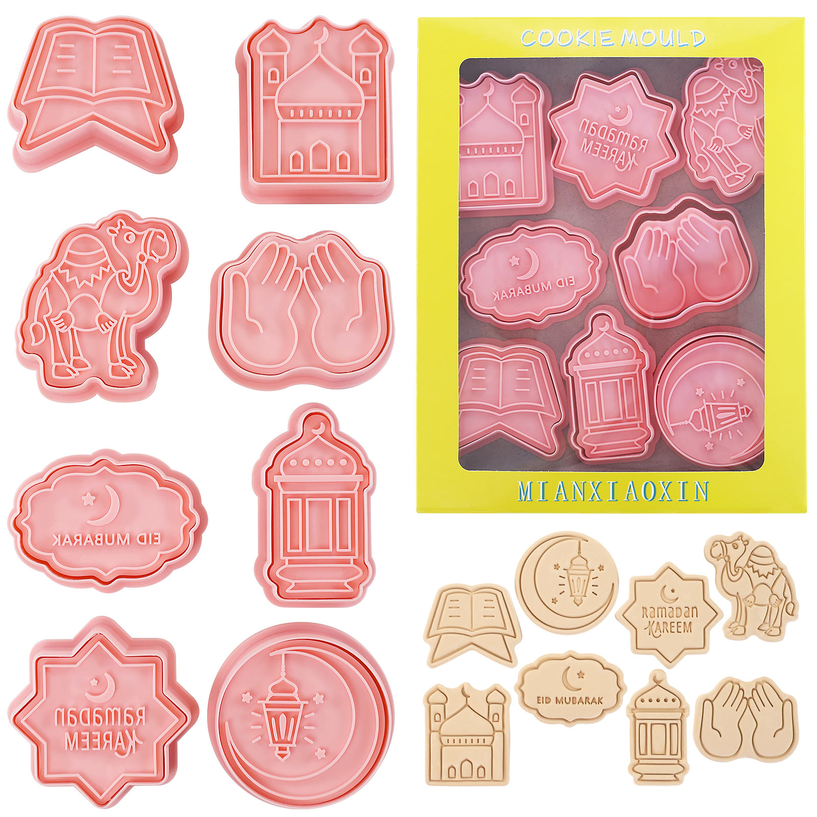 8 Pcs Eid Mubarak Cookie Cutte - Cookie Cutter Set avaliação e preço