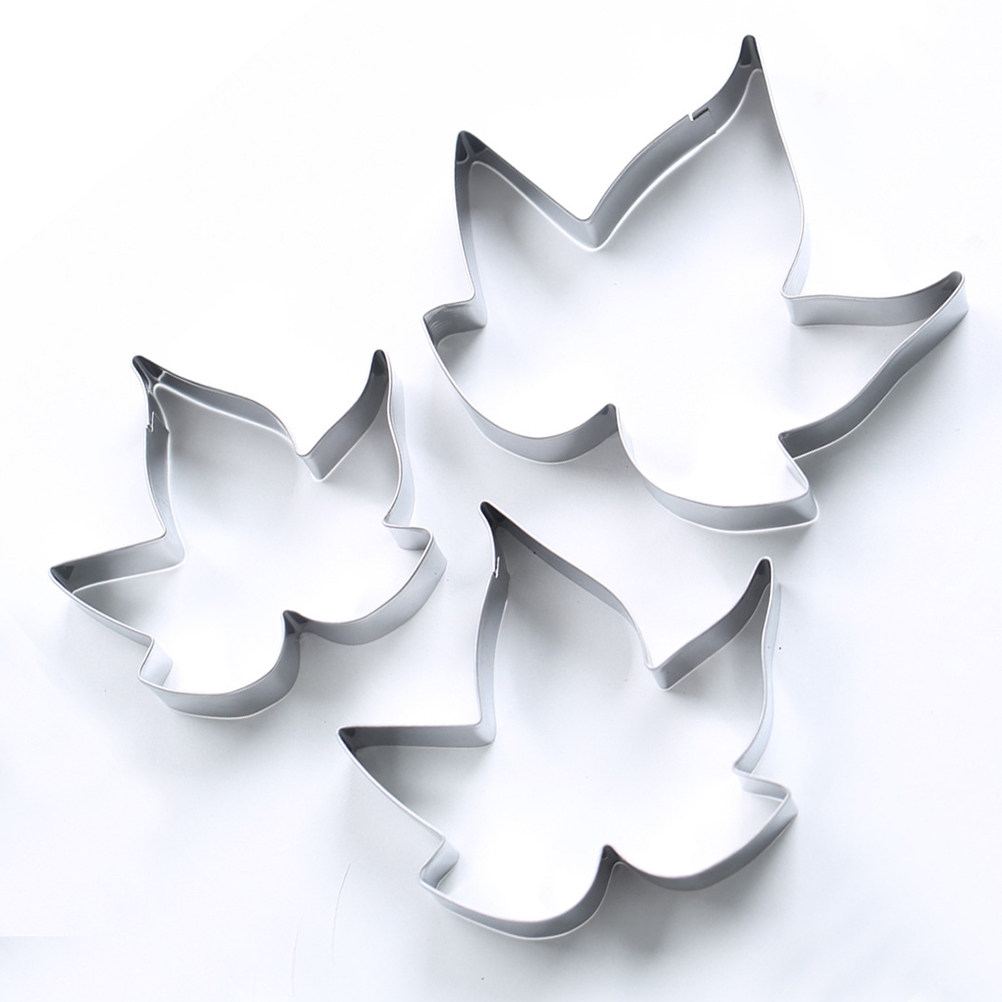 3Pcs Maple Leaf Cookie Cutter  - Cookie Cutter Set avaliação e preço