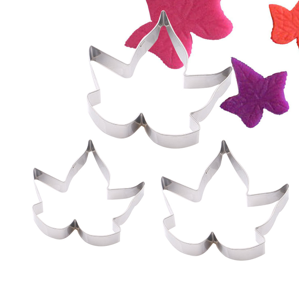 3Pcs Maple Leaf Cookie Cutter  - Cookie Cutter Set avaliação e preço