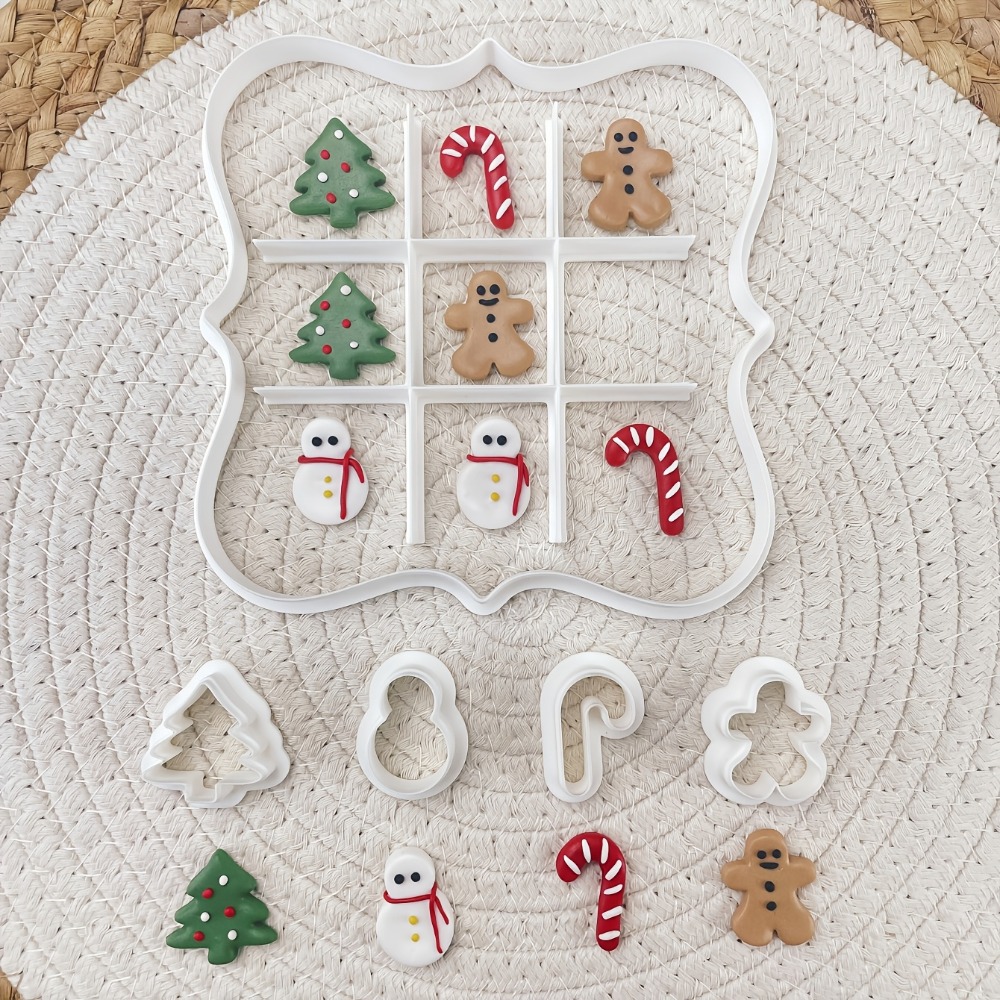 6Pcs Christmas Tic Tac Toe Coo - Cookie Cutter Set avaliação e preço