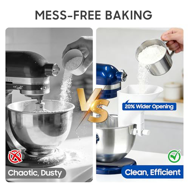New Food Grade Flour Funnel fo - Kitchen Aid Baking Machine avaliação e preço