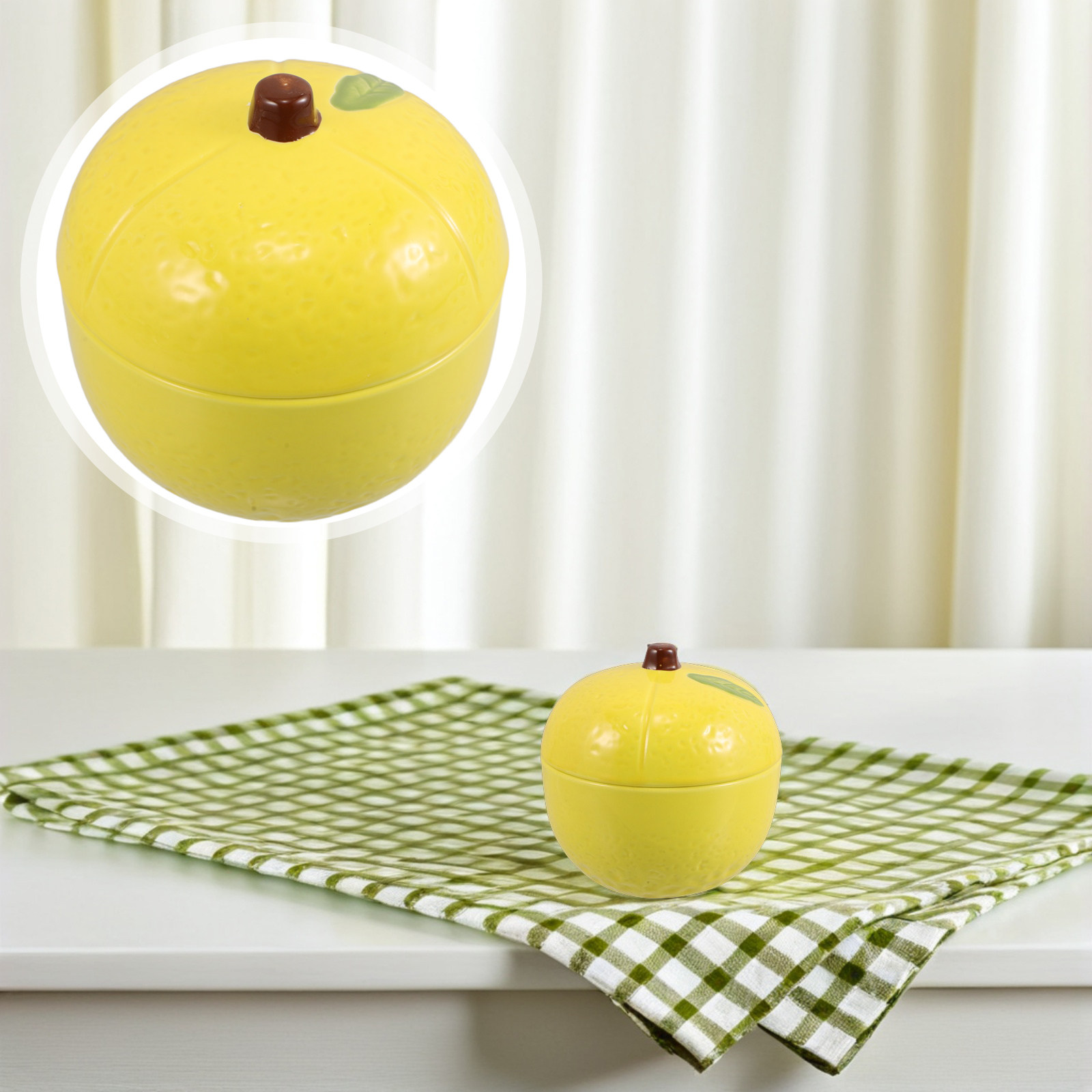 Ceramic Food Storage Jar Lemon - Kitchen Baking Canisters avaliação e preço