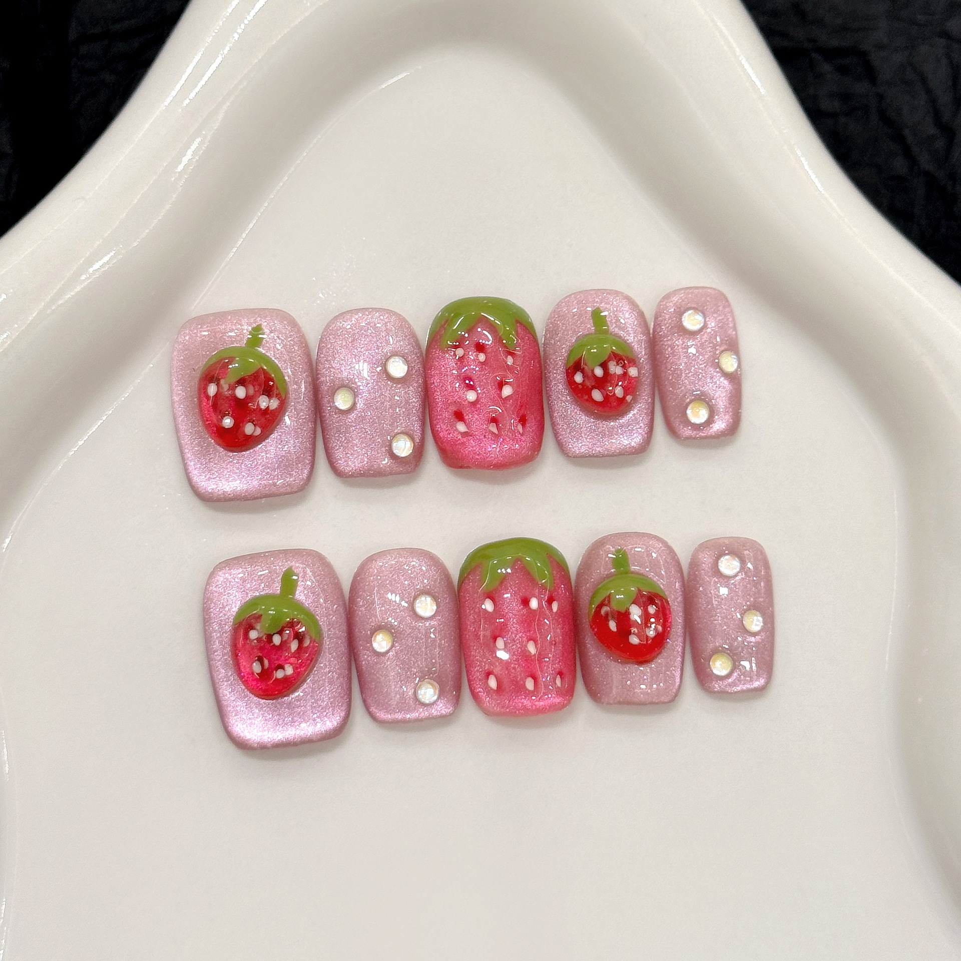 10pcs Handmade Press on Nails  - Decorating Tip Set avaliação e preço