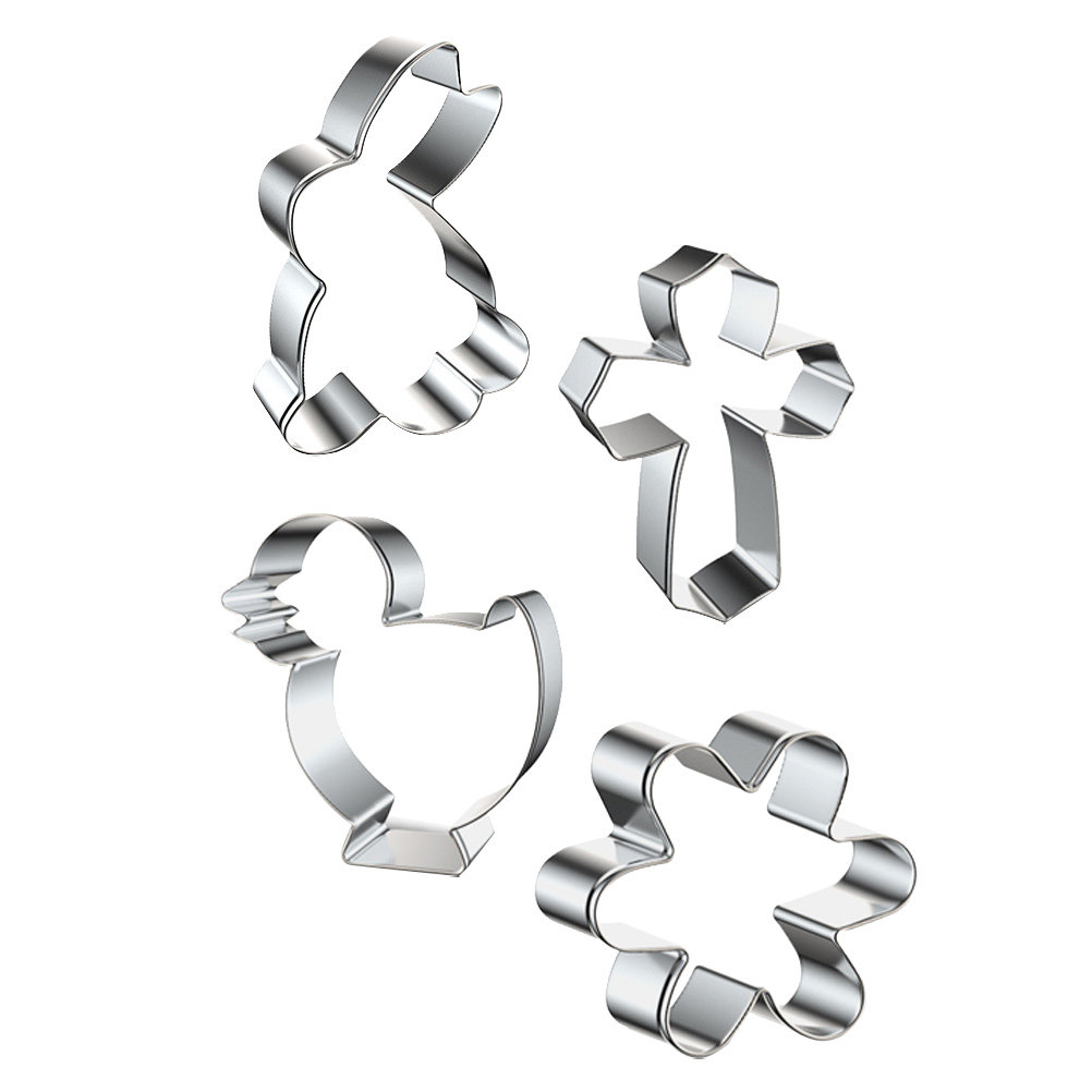 1Set Stainless Steel Easter Co - Cookie Cutter Set avaliação e preço