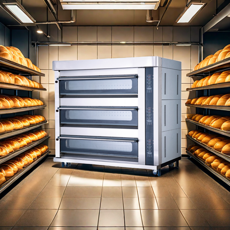 Customized 3 Deck 6 Trays Comm - Commercial Kitchen Baking Oven avaliação e preço
