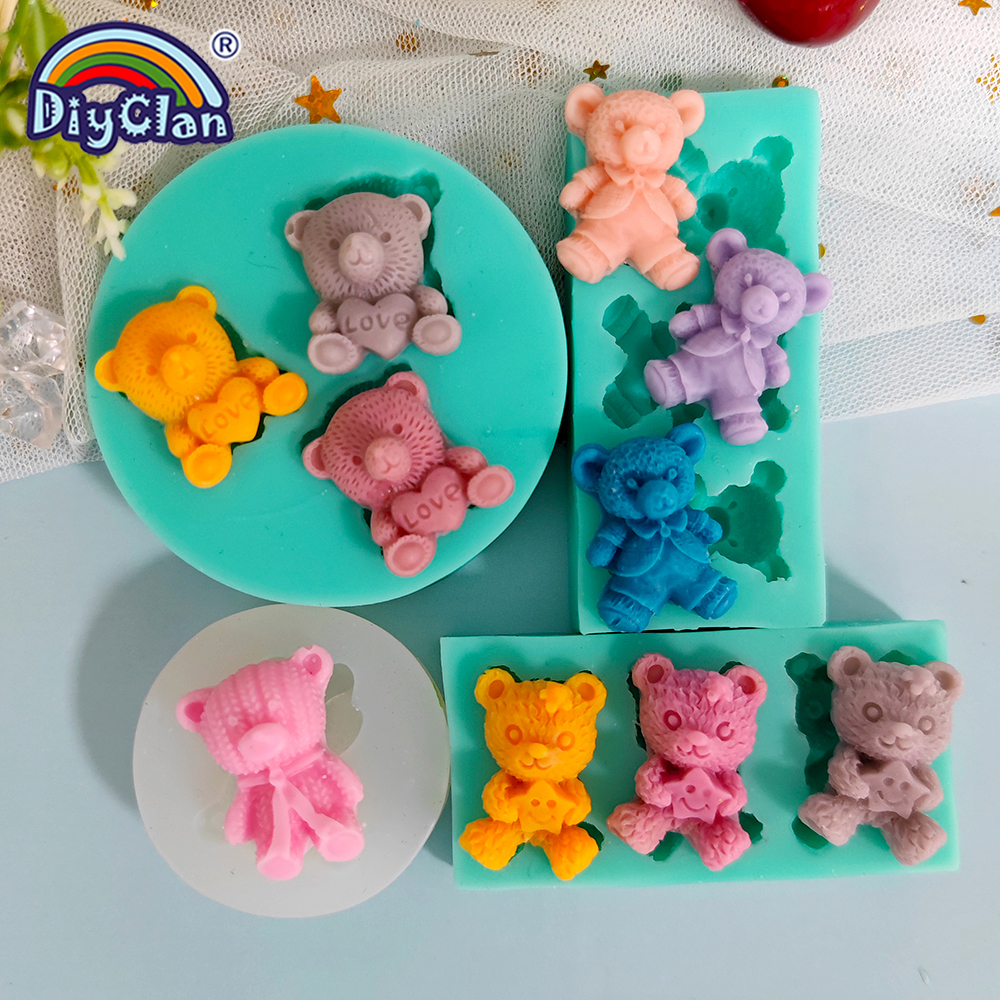 Cute Mini Bear Silicone Mold F - Kitchen Baking Products avaliação e preço
