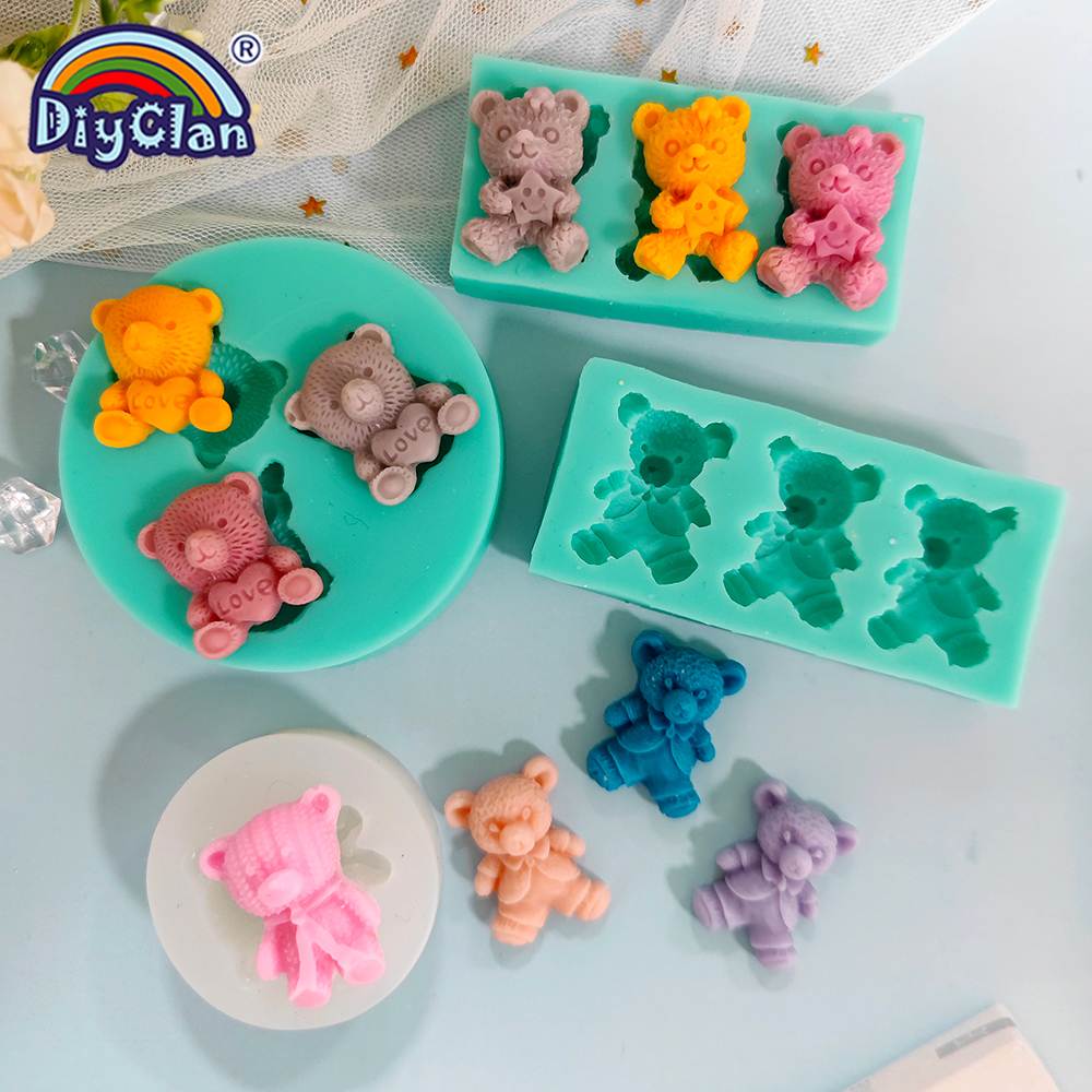 Cute Mini Bear Silicone Mold F - Kitchen Baking Products avaliação e preço