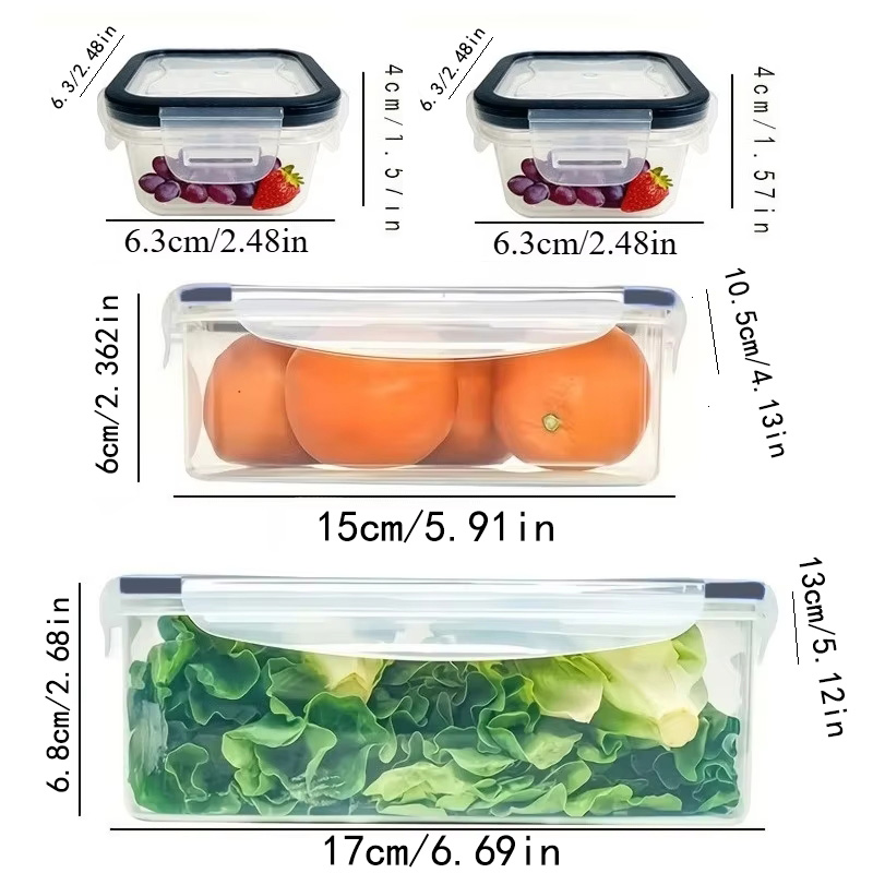 8Pcs Set Includes 4 Containers - Kitchen Baking Tins avaliação e preço