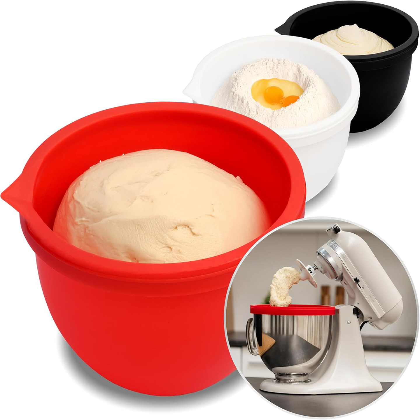 MixAid Silicone Liners for Kit - Kitchen Aid Baking Lid avaliação e preço