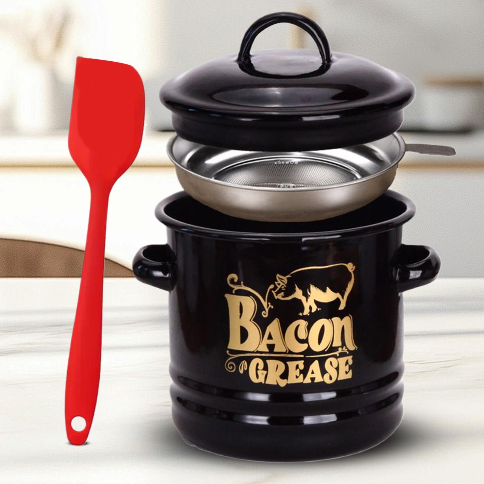 Bacon Grease Container 1200ml  - Kitchen Baking Canisters avaliação e preço