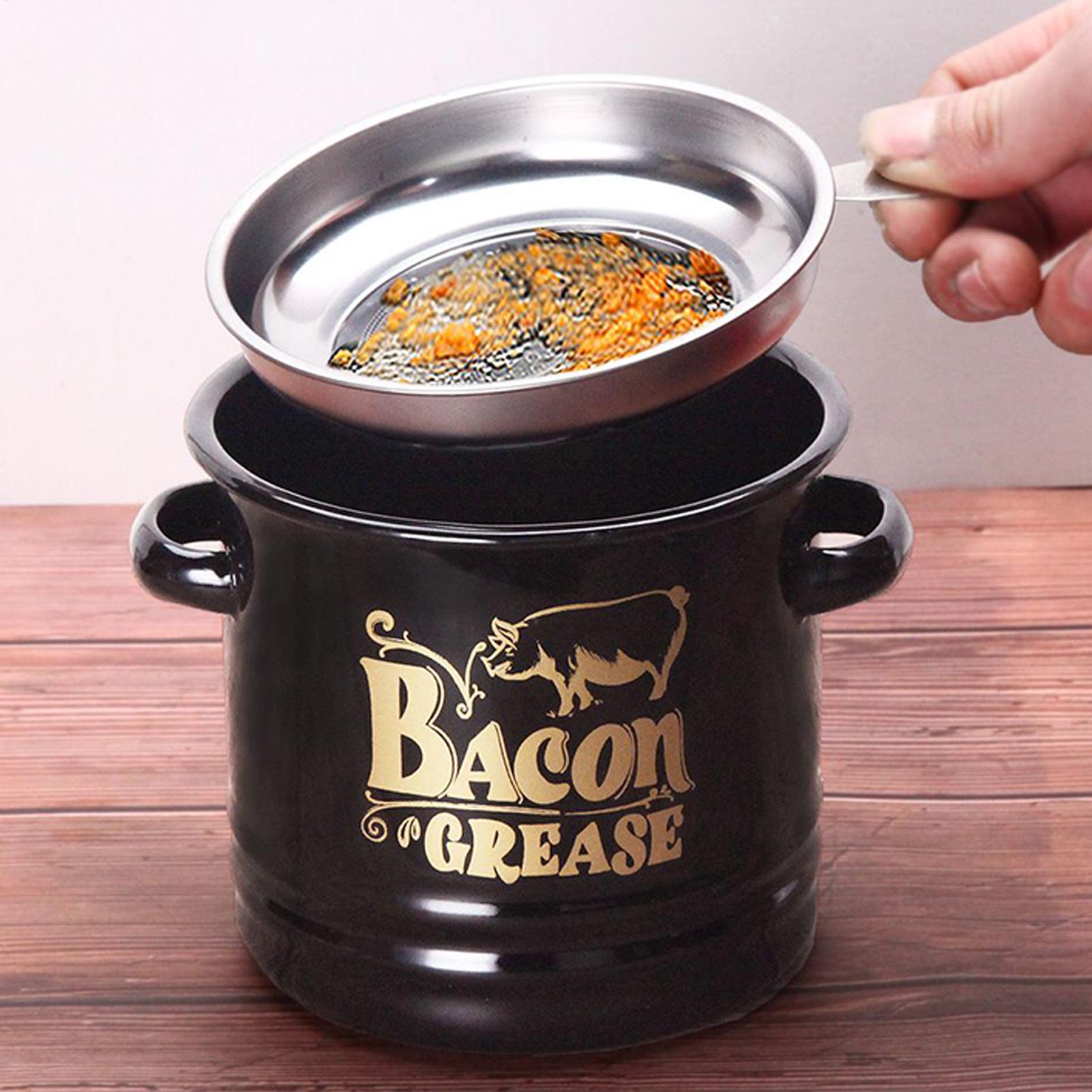 Bacon Grease Container 1200ml  - Kitchen Baking Canisters avaliação e preço