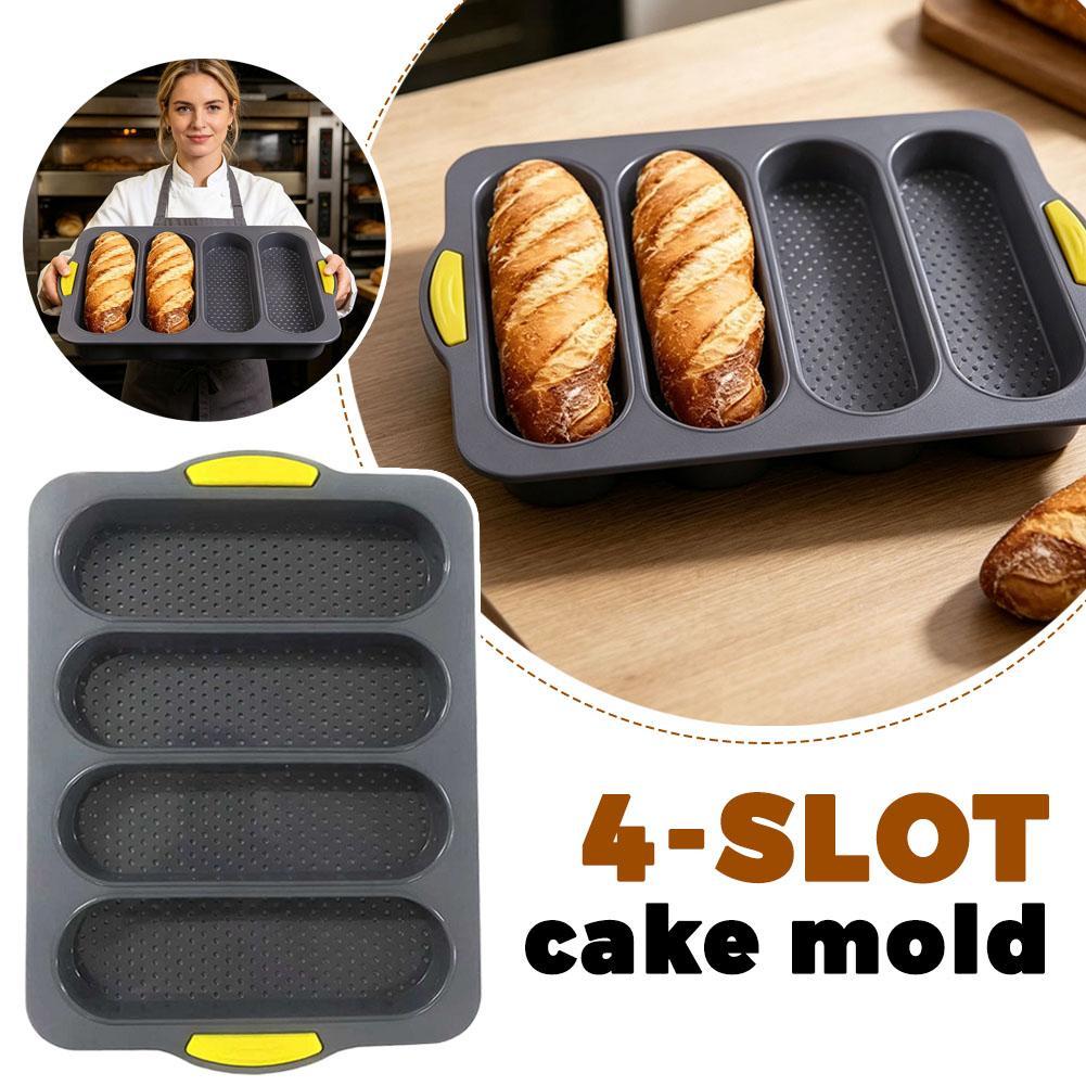 4-cavity Silicone Bread Loaf P - Kitchen Baking Store avaliação e preço