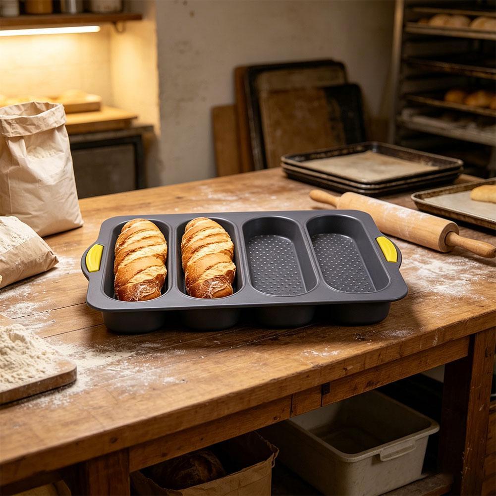 4-cavity Silicone Bread Loaf P - Kitchen Baking Store avaliação e preço