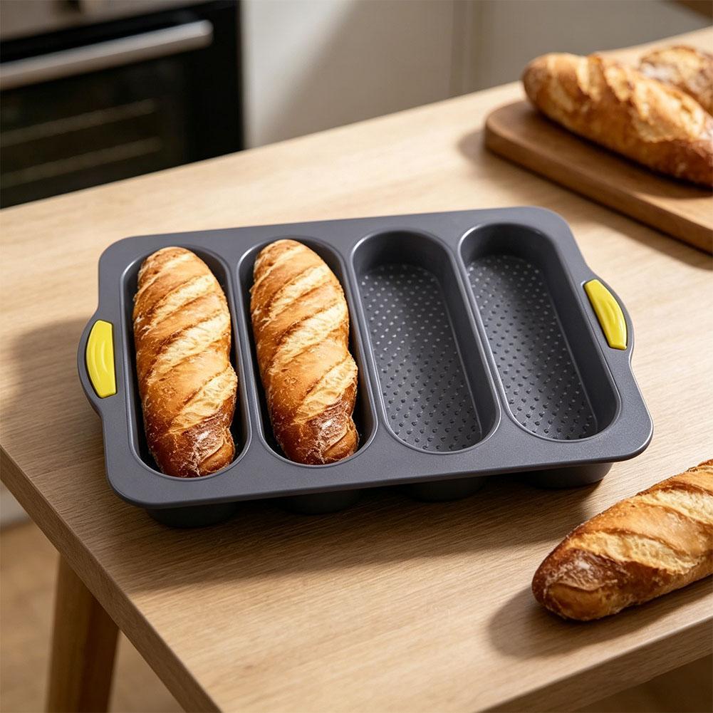 4-cavity Silicone Bread Loaf P - Kitchen Baking Store avaliação e preço