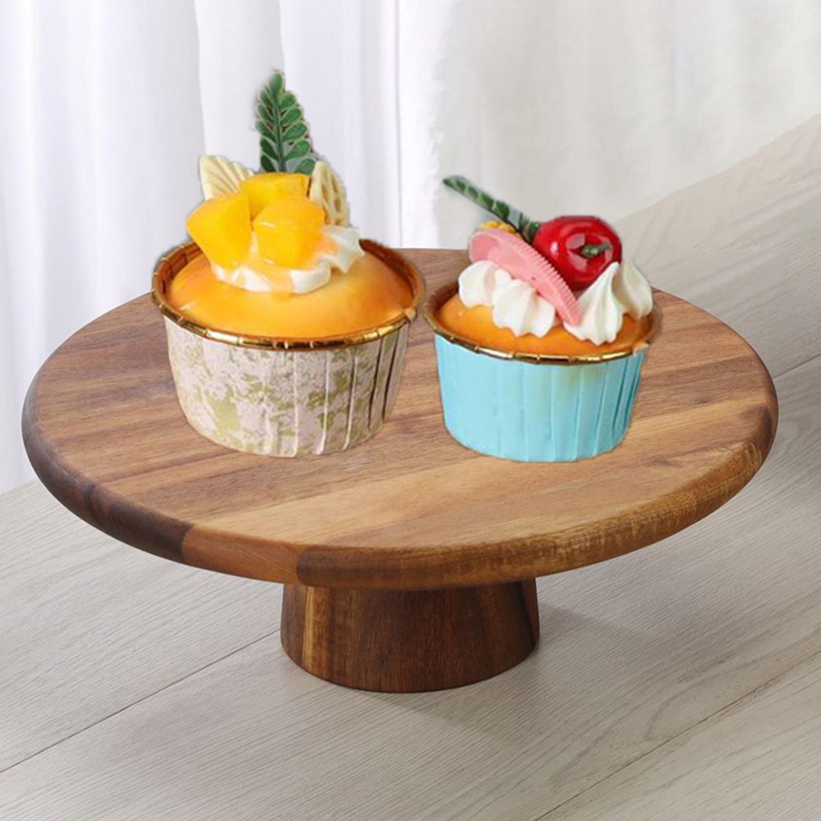 Wood Cake Stand Multiuse Chees - Cake Board Round avaliação e preço