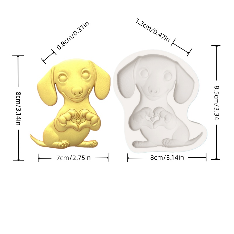 Dachshund Dog Silicone Mold, F - Kitchen Baking Molds avaliação e preço