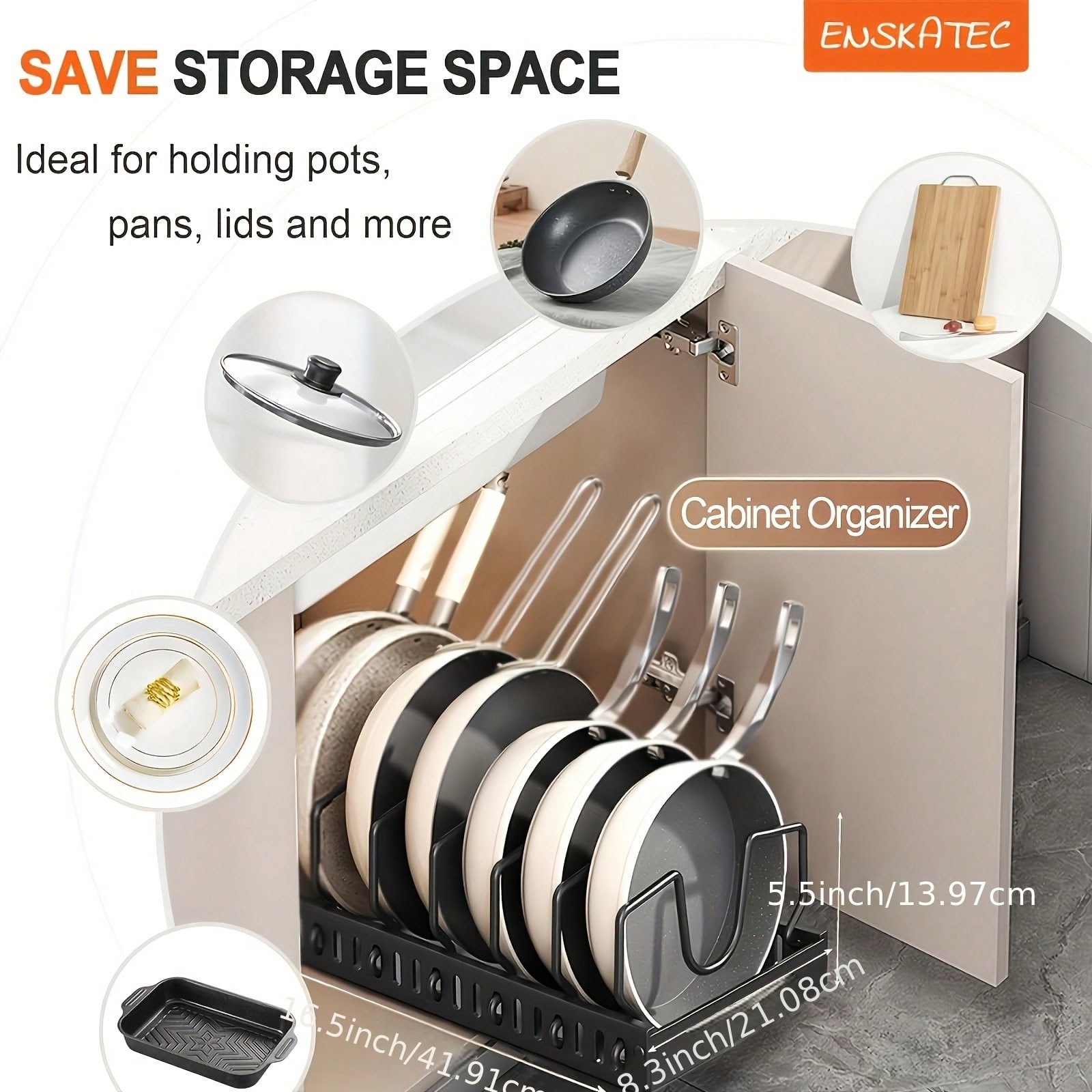 1/2pcs Cabinet Pull-Out Storag - Kitchen Baking Pan Storage avaliação e preço