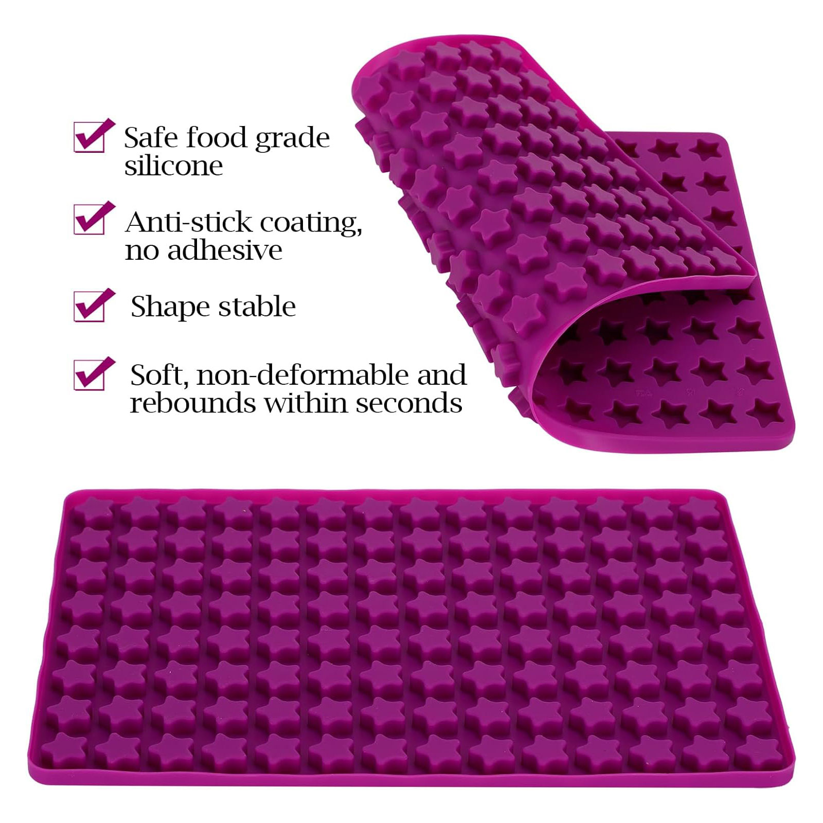 112 Cavity Mini Star Silicone  - Kitchen Baking Molds avaliação e preço