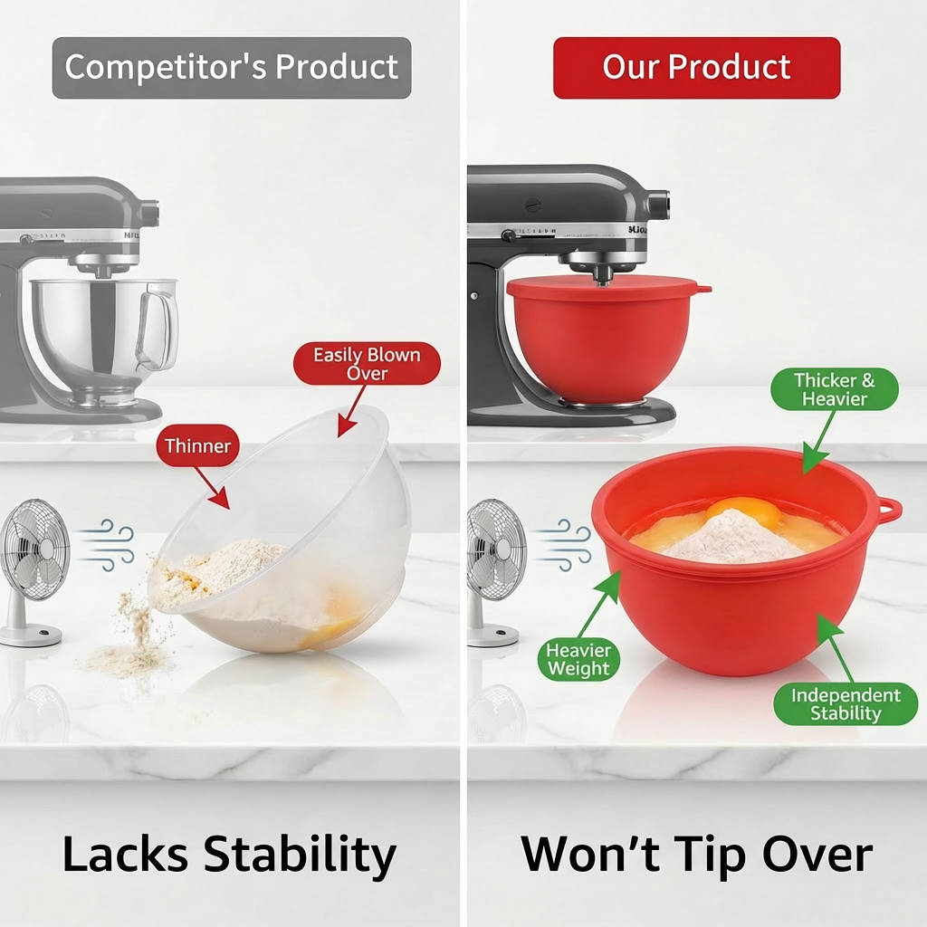 Silicone Bowl With Lids for Ki - Kitchen Aid Baking Lid avaliação e preço
