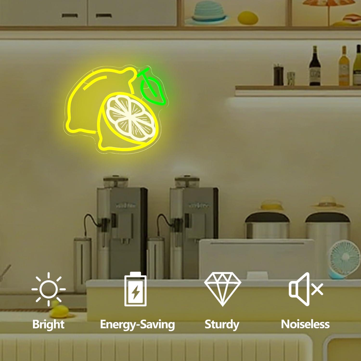 Lemon Neon Sign Dimmable LED L - Kitchen Up avaliação e preço