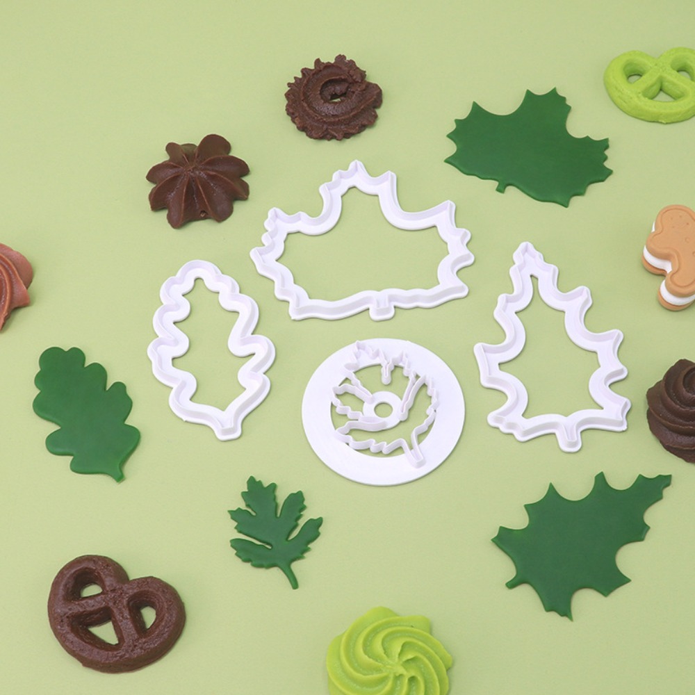 4Pcs Set Fall Leaf Cookie Cutt - Cookie Cutter Set avaliação e preço