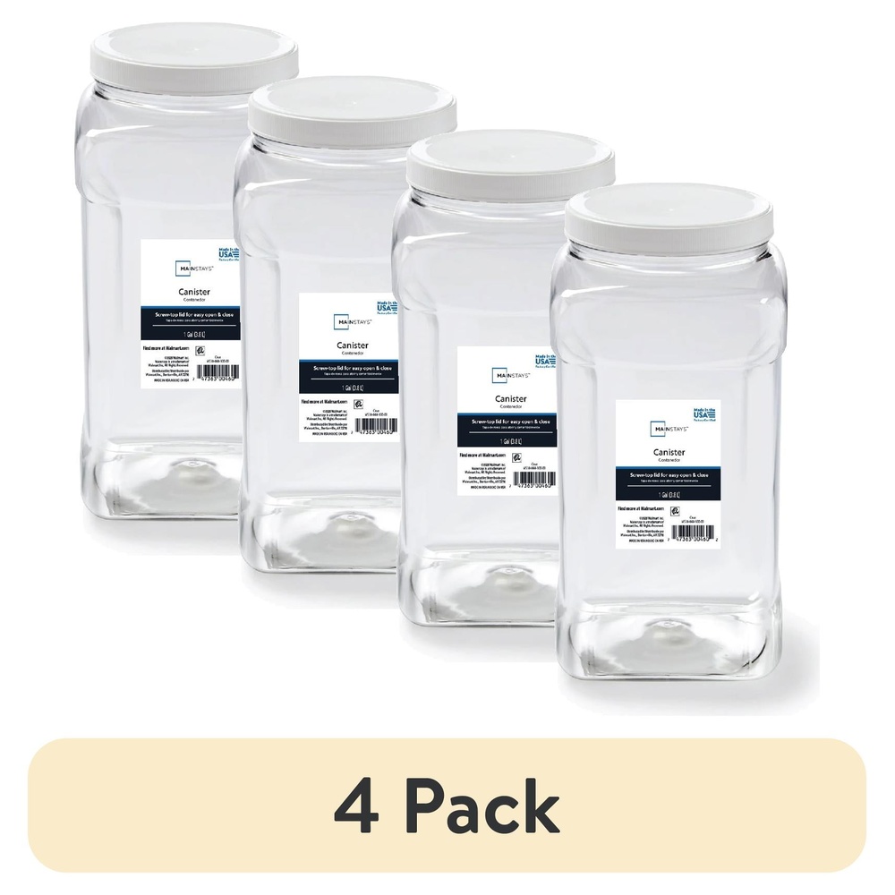 4 Pack Clear Plastic Canister  - Kitchen Baking Canisters avaliação e preço