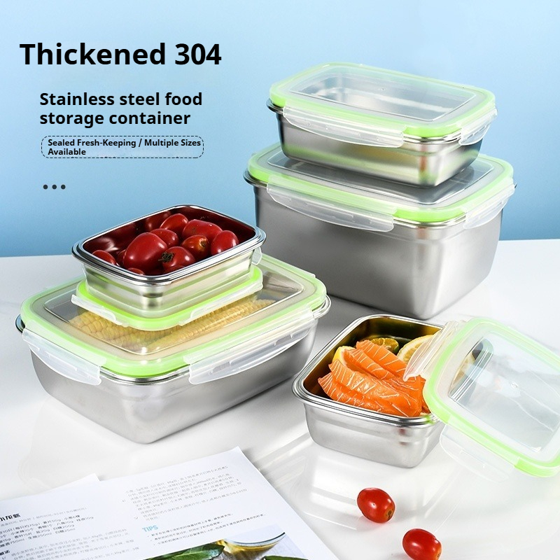304 Stainless Steel Lunch Box  - Kitchen Baking Tins avaliação e preço
