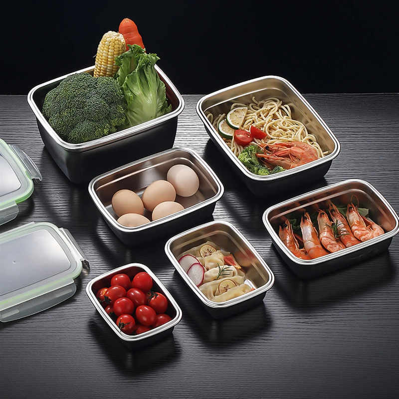 304 Stainless Steel Lunch Box  - Kitchen Baking Tins avaliação e preço