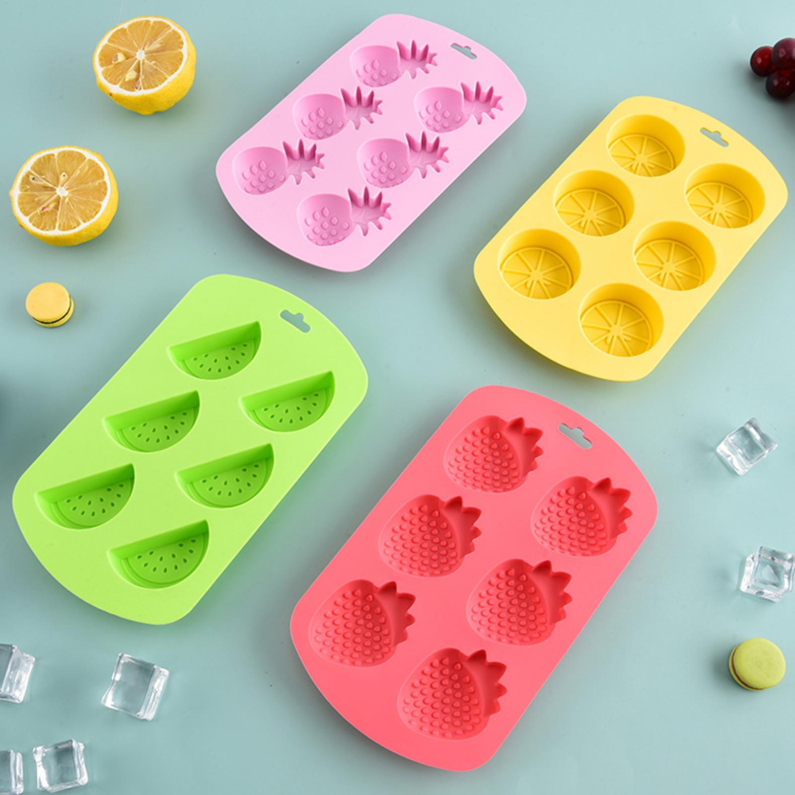 6 Cavity Fruit Shaped Silicone - Kitchen Baking Molds avaliação e preço