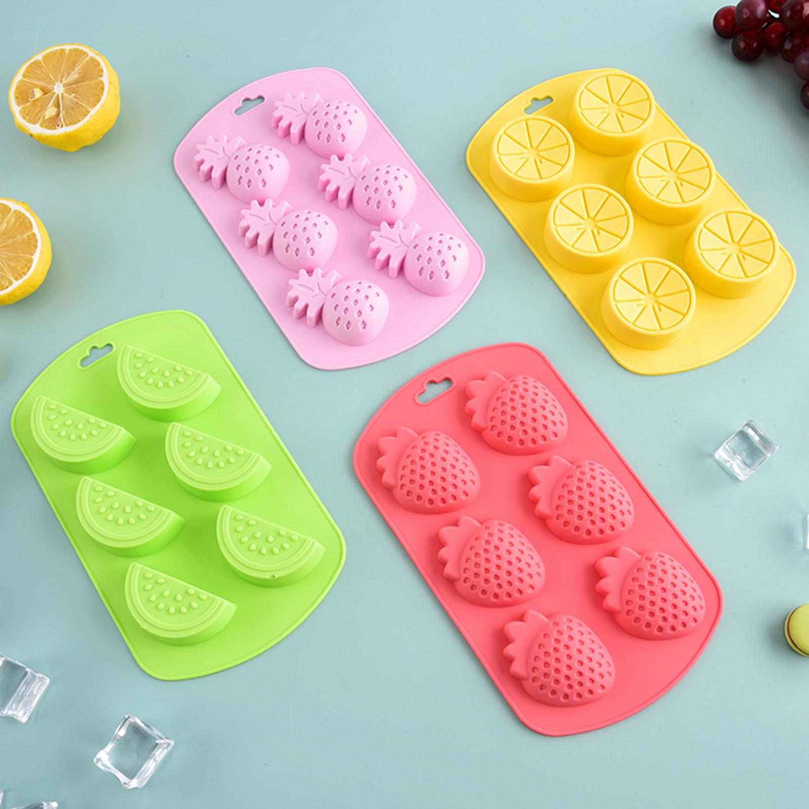 6 Cavity Fruit Shaped Silicone - Kitchen Baking Molds avaliação e preço