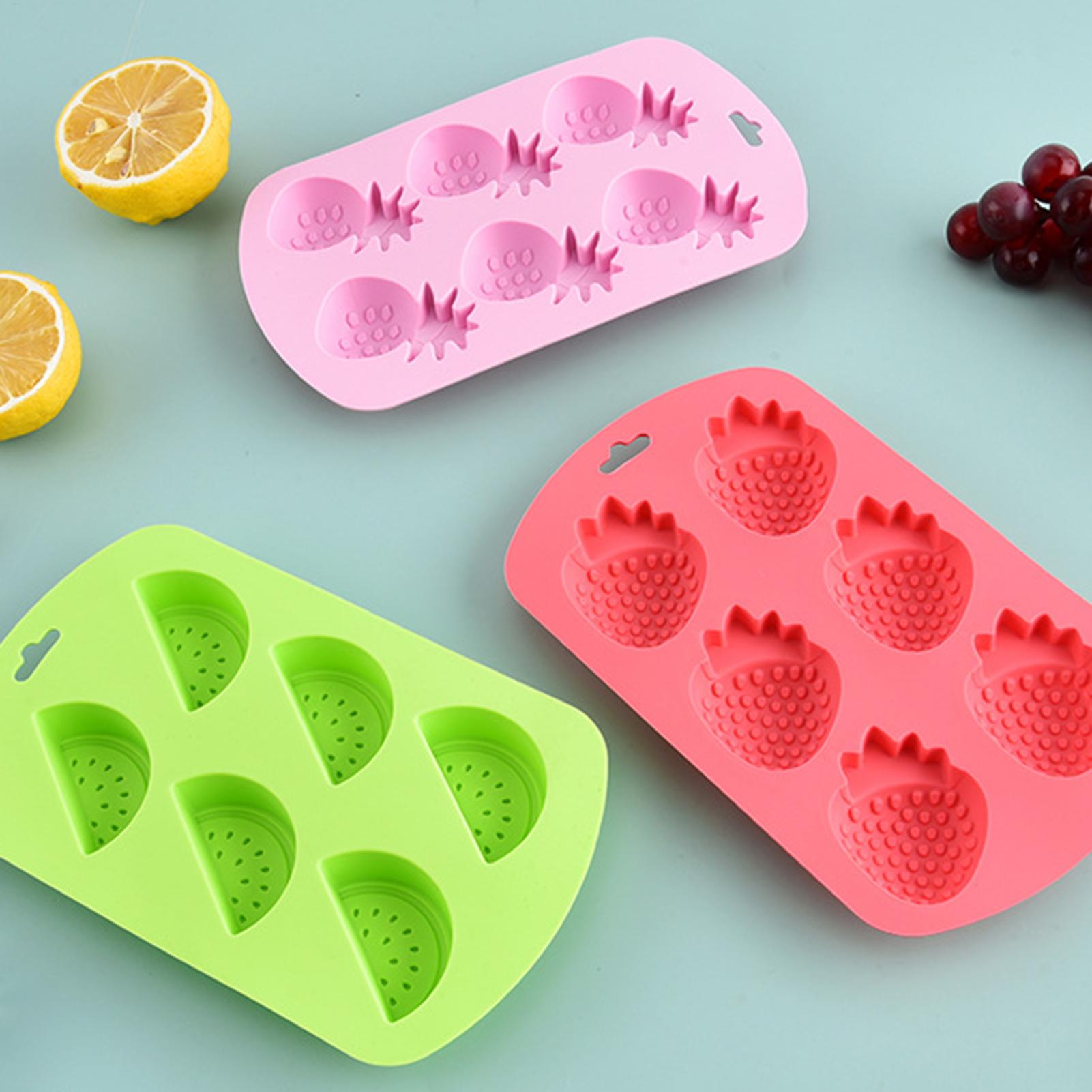 6 Cavity Fruit Shaped Silicone - Kitchen Baking Molds avaliação e preço