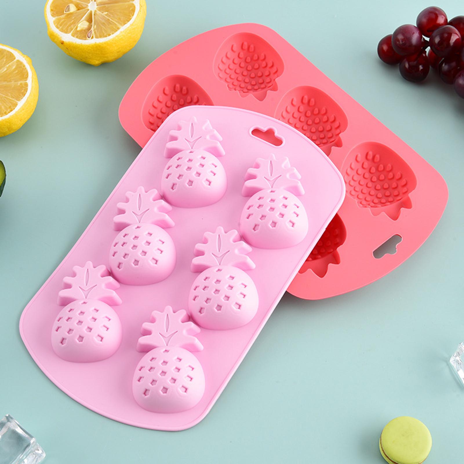 6 Cavity Fruit Shaped Silicone - Kitchen Baking Molds avaliação e preço