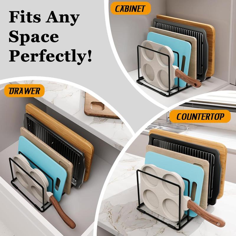 Anti-slip Feet Organizer Bakin - Kitchen Baking Pan Storage avaliação e preço