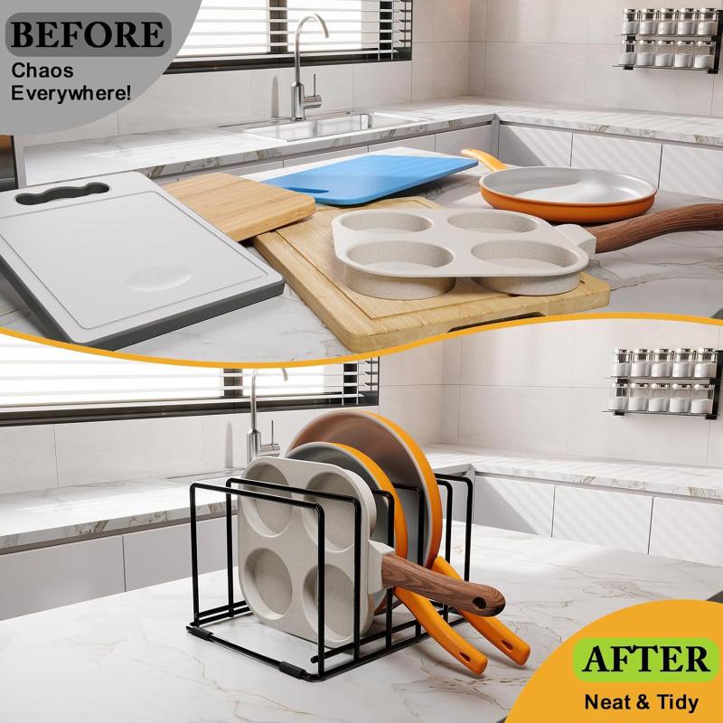 Anti-slip Feet Organizer Bakin - Kitchen Baking Pan Storage avaliação e preço