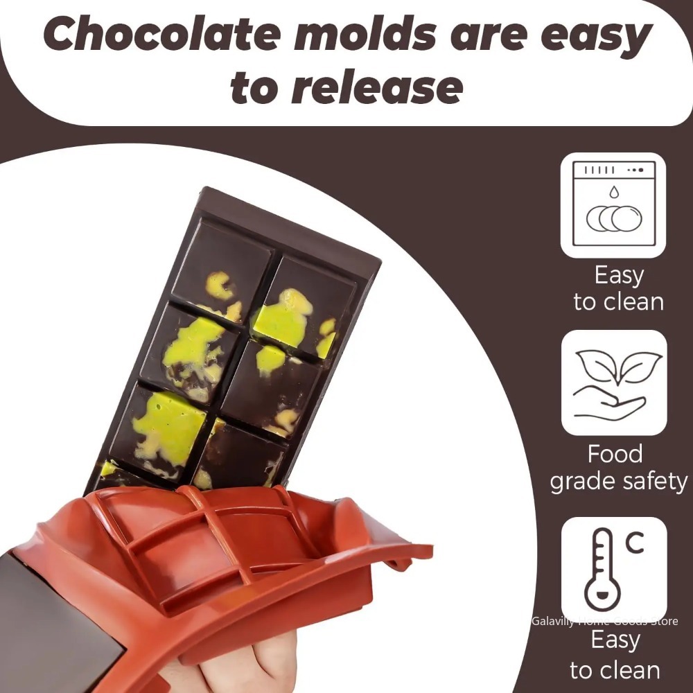 Dubai Chocolate Mold Bar Pista - Kitchen Baking Molds avaliação e preço