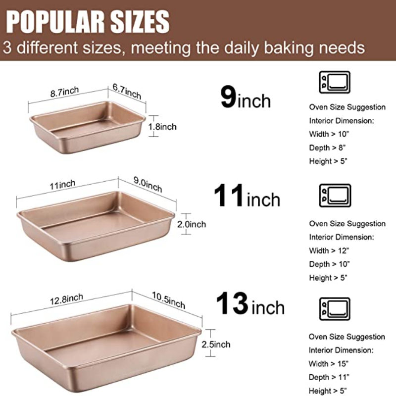 Thicken Carbon Steel Golden Ba - Springform Pan Set avaliação e preço