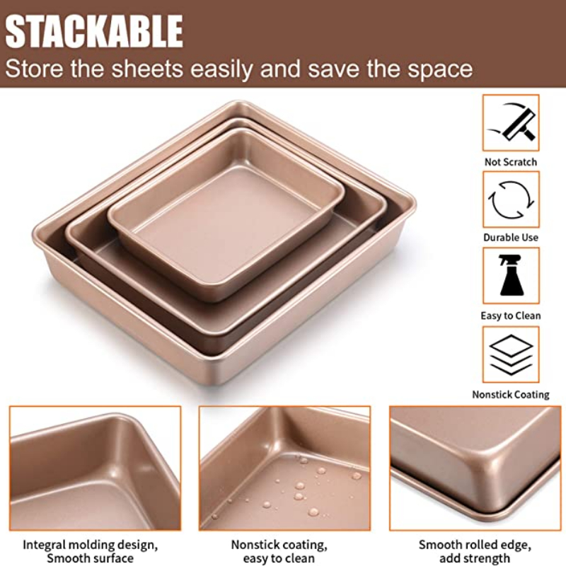 Thicken Carbon Steel Golden Ba - Springform Pan Set avaliação e preço