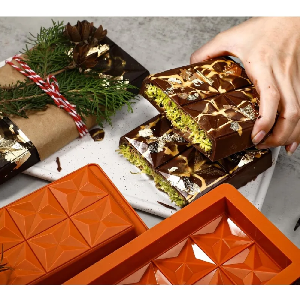 Chocolate Bar Mold - Non-Stick - Kitchen Baking Molds avaliação e preço