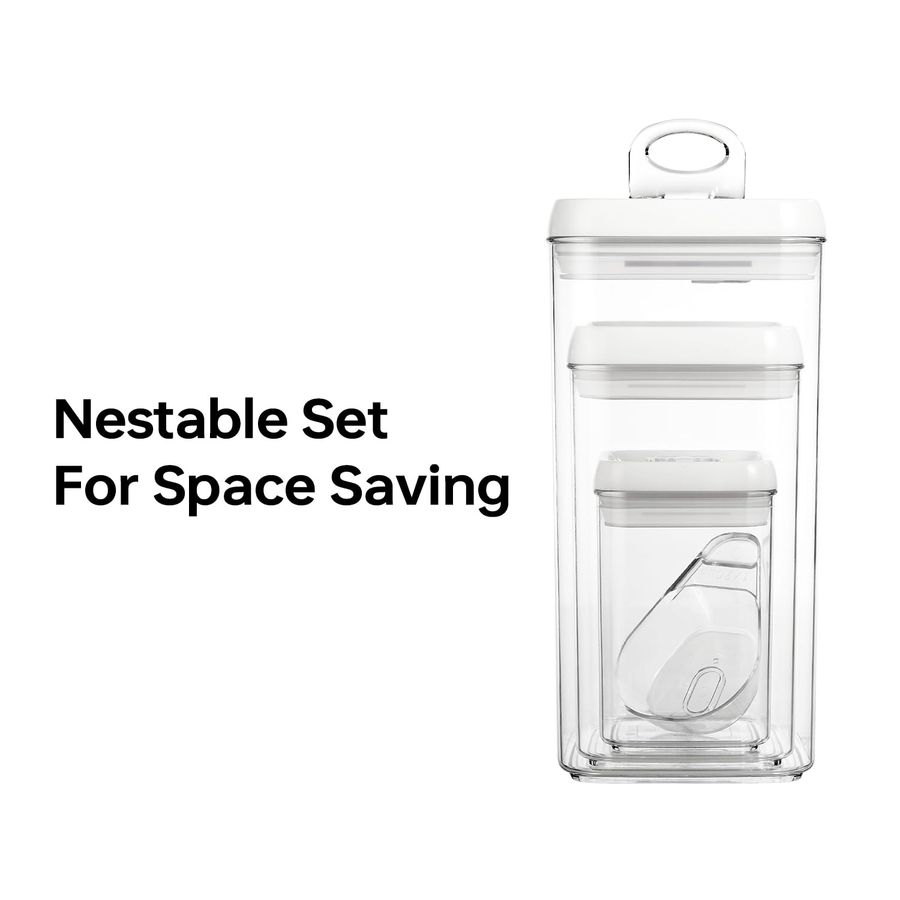 Flip Tite Acrylic Food Storage - Kitchen Baking Canisters avaliação e preço