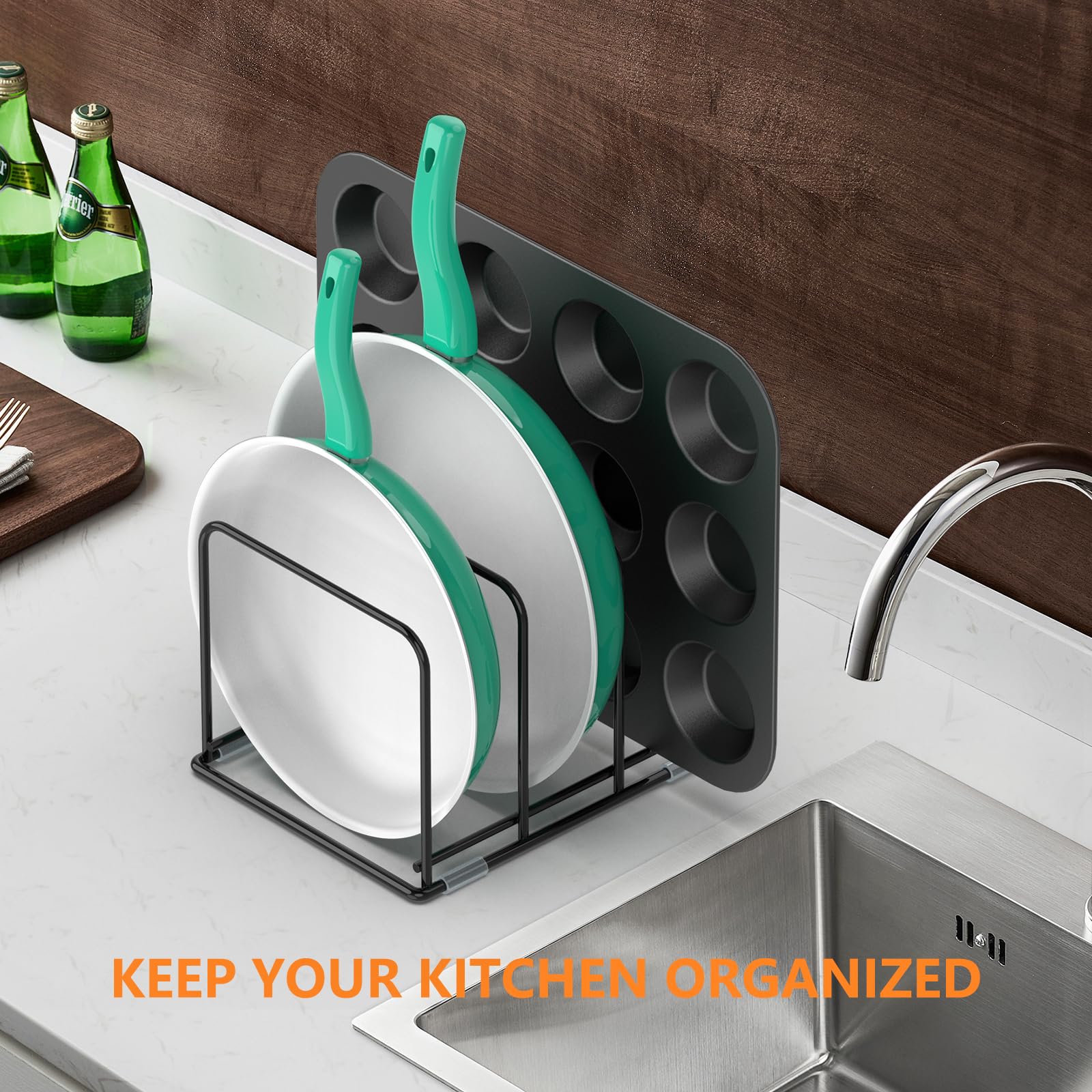Pan Organizer Kitchen Cabinet  - Kitchen Baking Pan Storage avaliação e preço