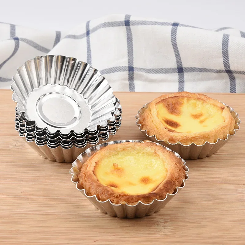Aluminum 7cm Egg Tart Molds St - Kitchen Baking Tins avaliação e preço
