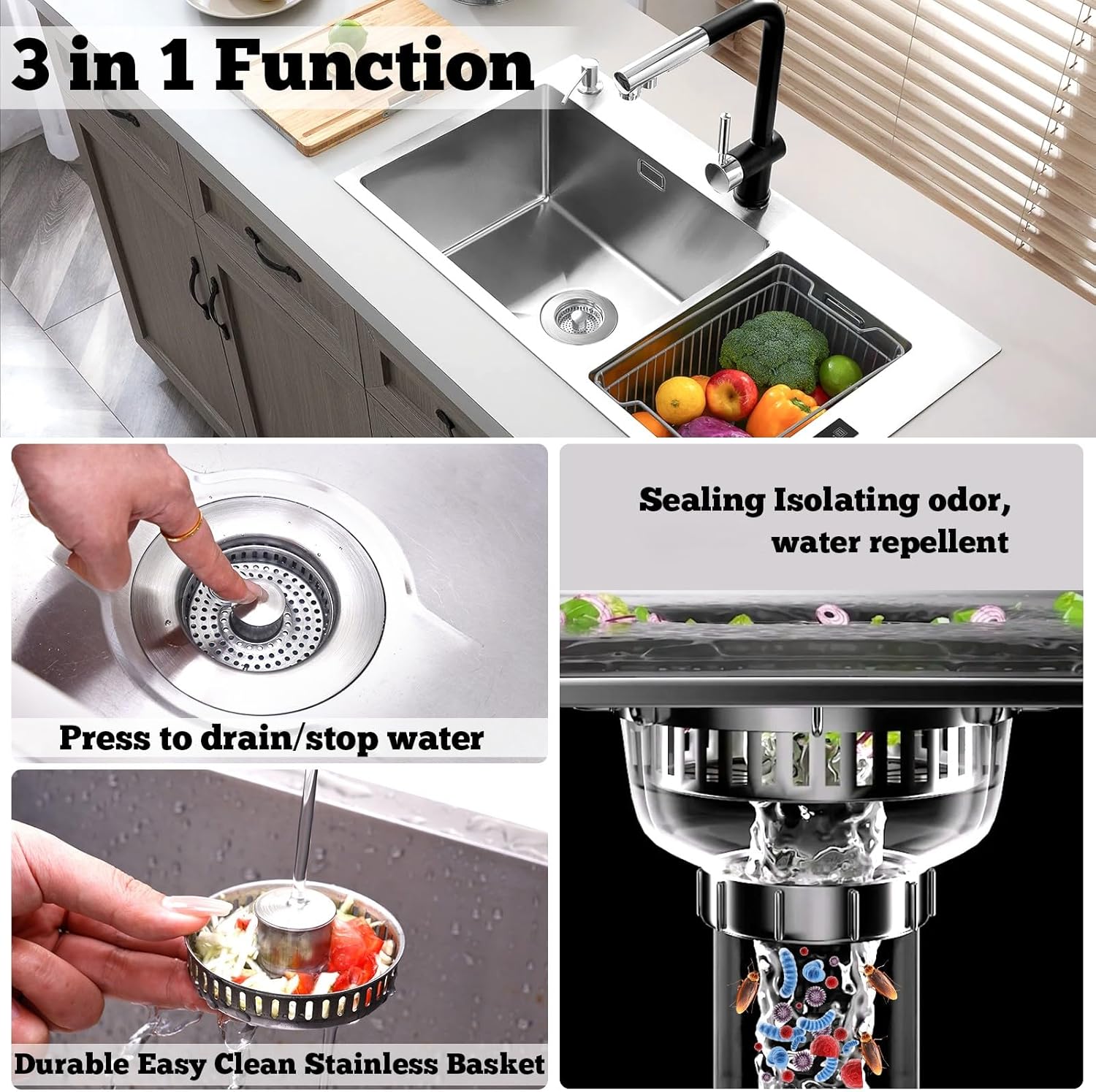 Upgraded 3 in 1 Kitchen Sink D - Kitchen Up avaliação e preço