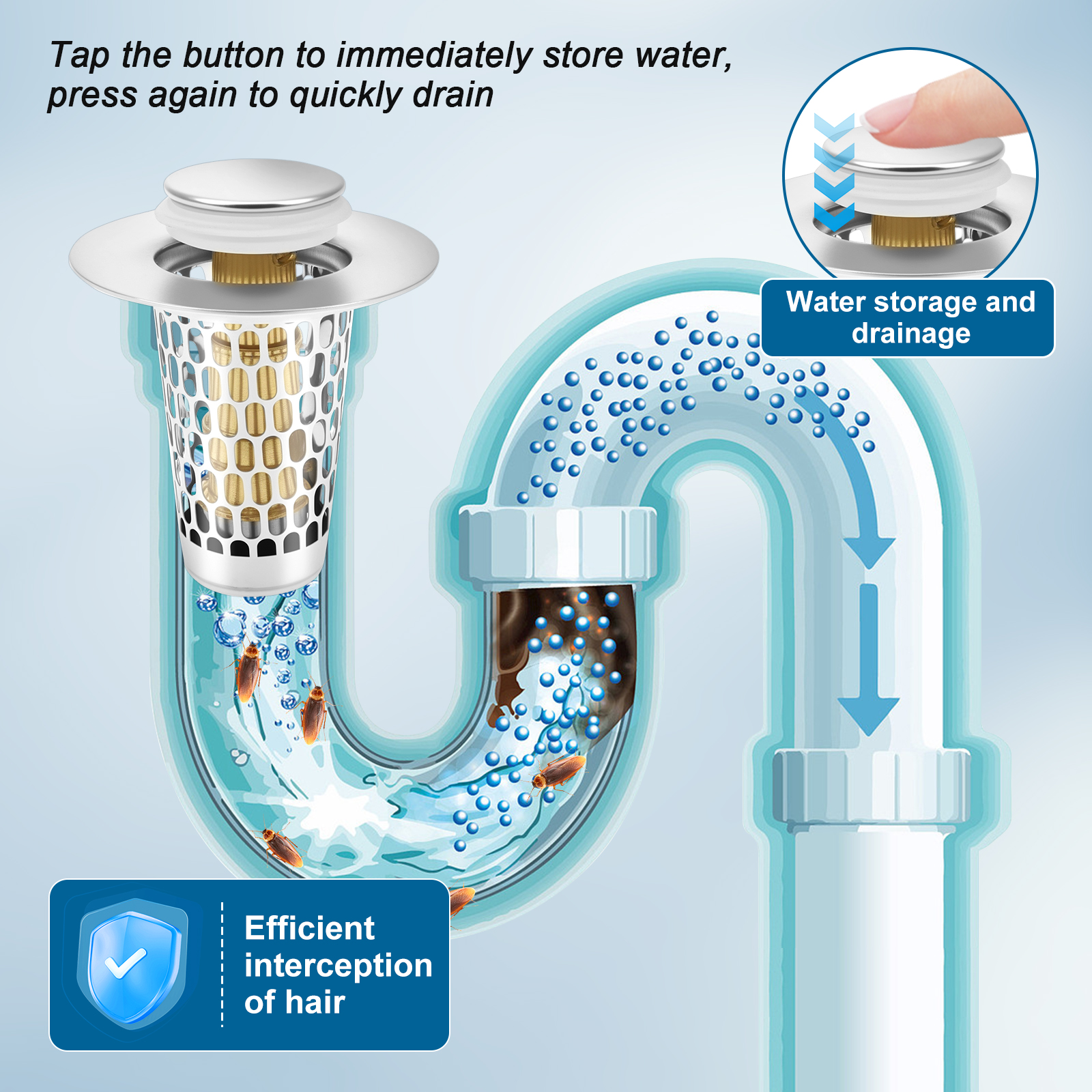 2/4Pc Pop Up Sink Drain Strain - Kitchen Up avaliação e preço