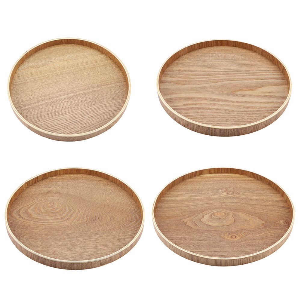 Wooden Serving Tray Tea Plate  - Cake Board Round avaliação e preço