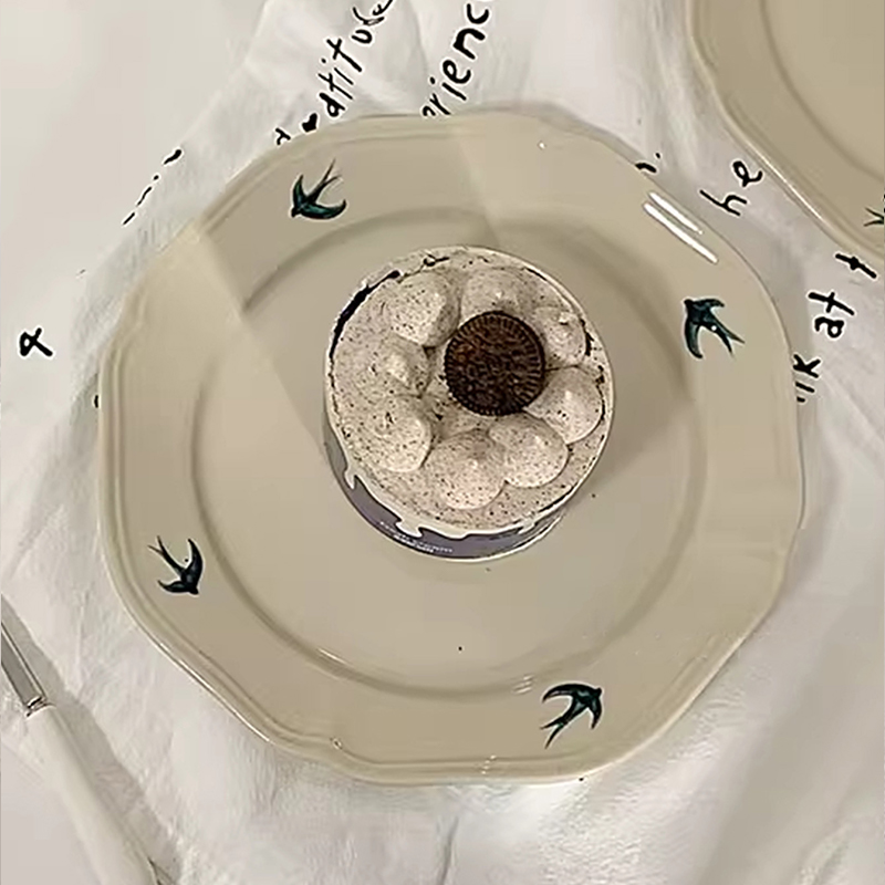1Pc Yangu Ceramic Dinner Plate - Cake Board Round avaliação e preço