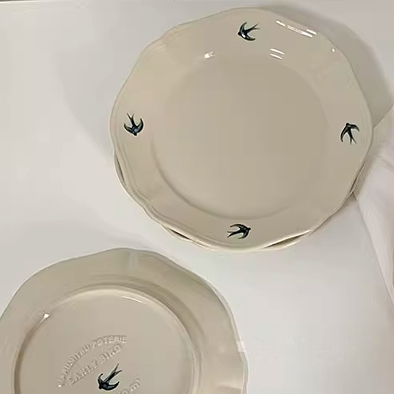 1Pc Yangu Ceramic Dinner Plate - Cake Board Round avaliação e preço