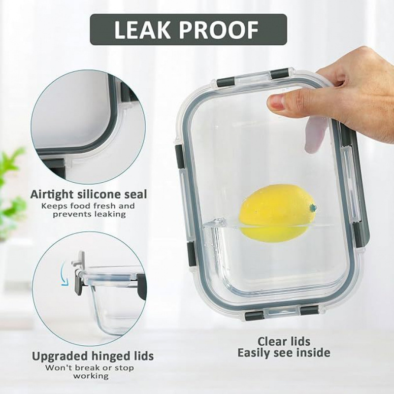 Glass Food Storage Container W - Kitchen Baking Tins avaliação e preço