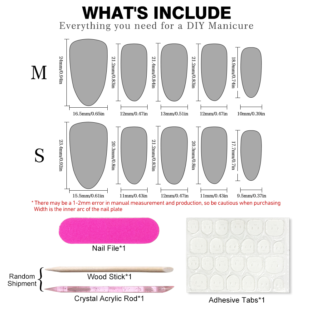 10pcs Handmade Press on Nails  - Decorating Tip Set avaliação e preço