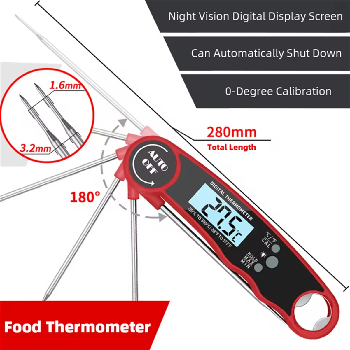 A002 Food Thermometer Kitchen  - Kitchen With Baking Area avaliação e preço