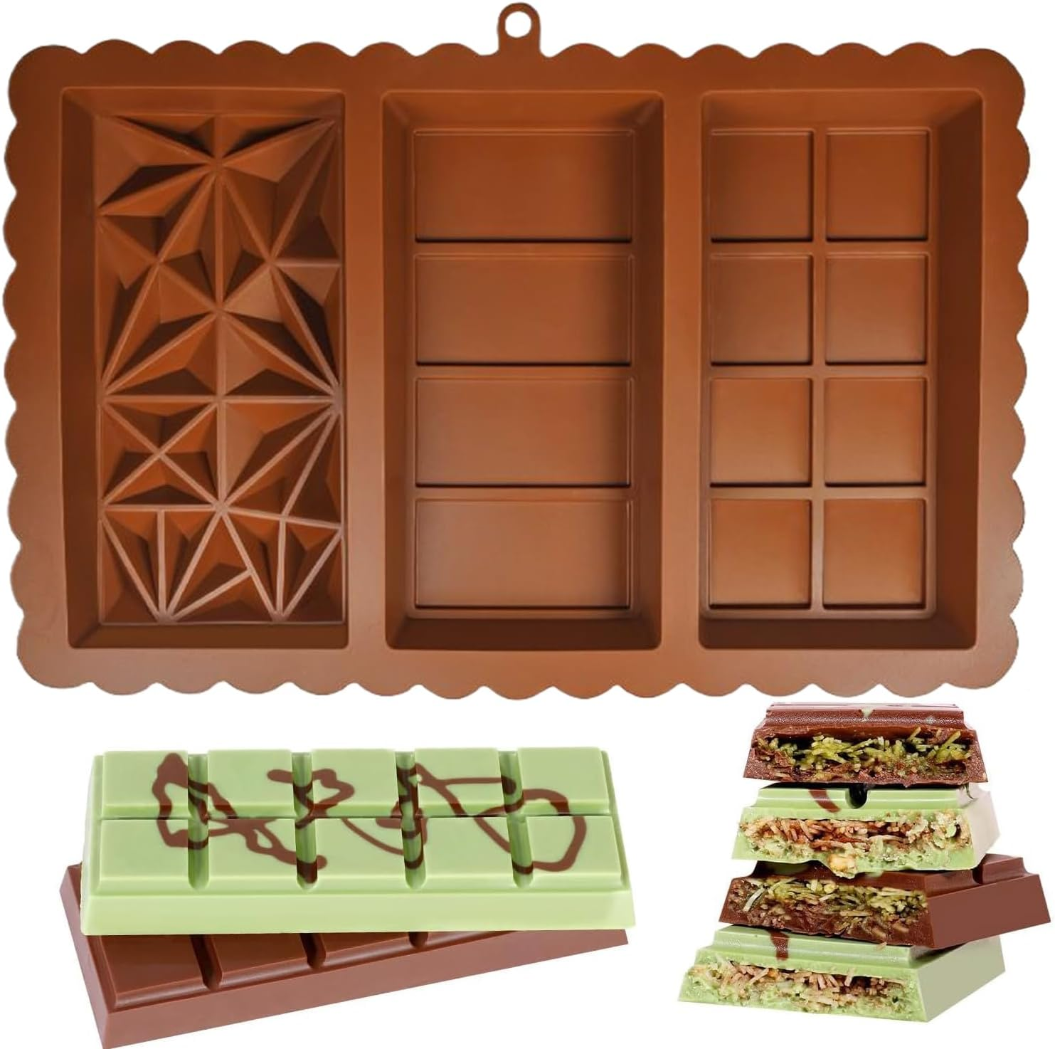 Silicone chocolate bar molds,  - Kitchen Baking Molds avaliação e preço